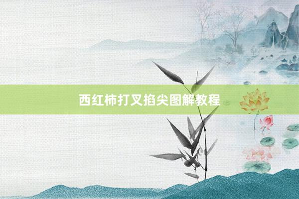 西红柿打叉掐尖图解教程