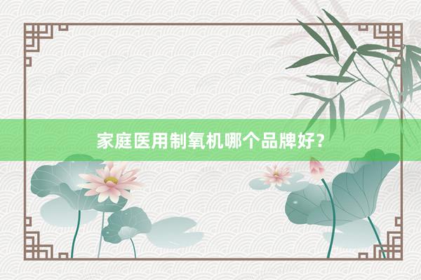 家庭医用制氧机哪个品牌好？